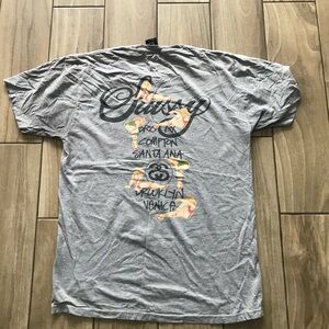 STUSSY TEE SHIRT VINTAGE SHORT SLEEVE GREY